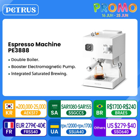 Machine à expresso PETRUS : café riche et latte crémeux